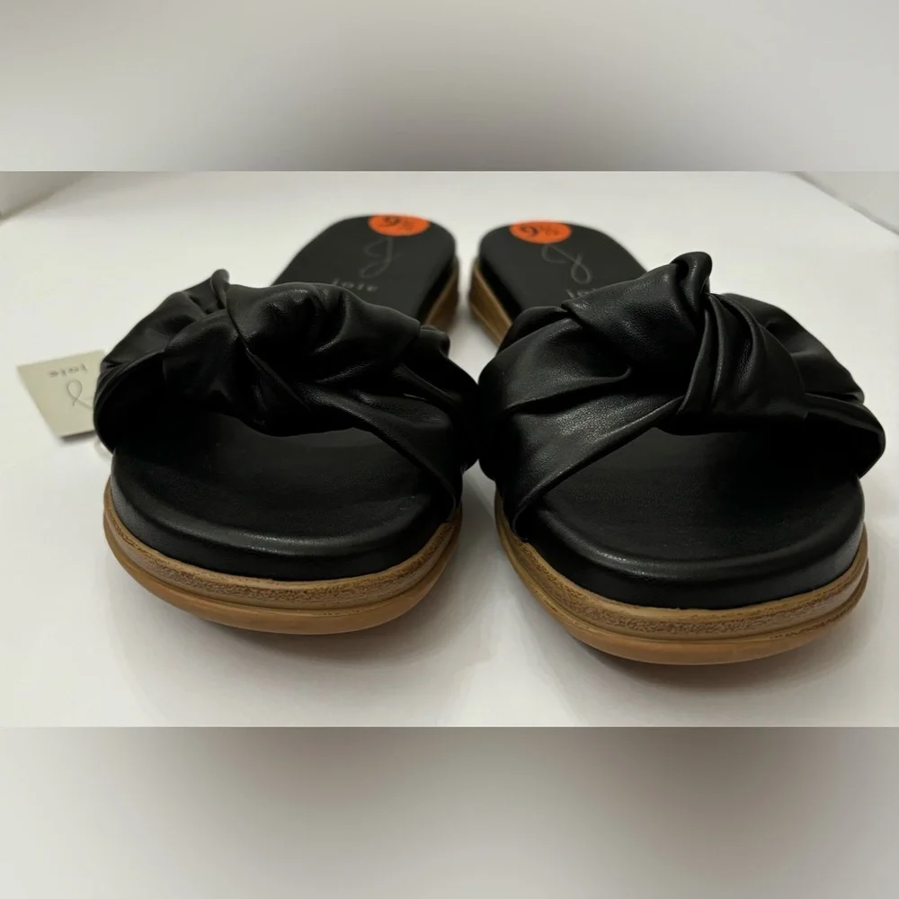 Joie Women’s Black Single Strap Knot Sandals size 9.5 Summer Casual Vacation